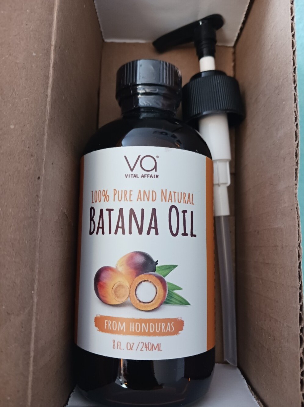 Batana Oil Vital Affair 100% Pure  Hair Oil From Honduras Large 8oz! w/ Pump New